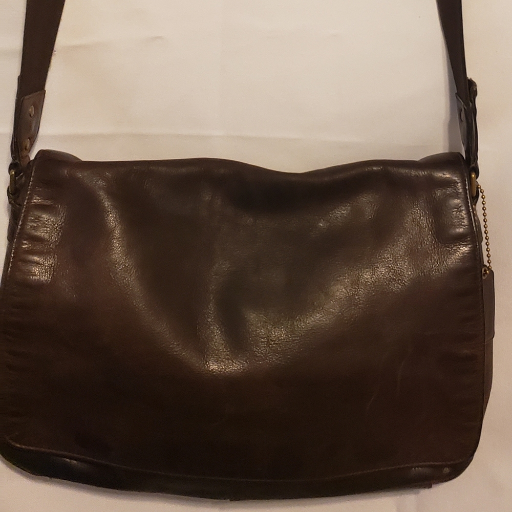 Coach leather messenger bag